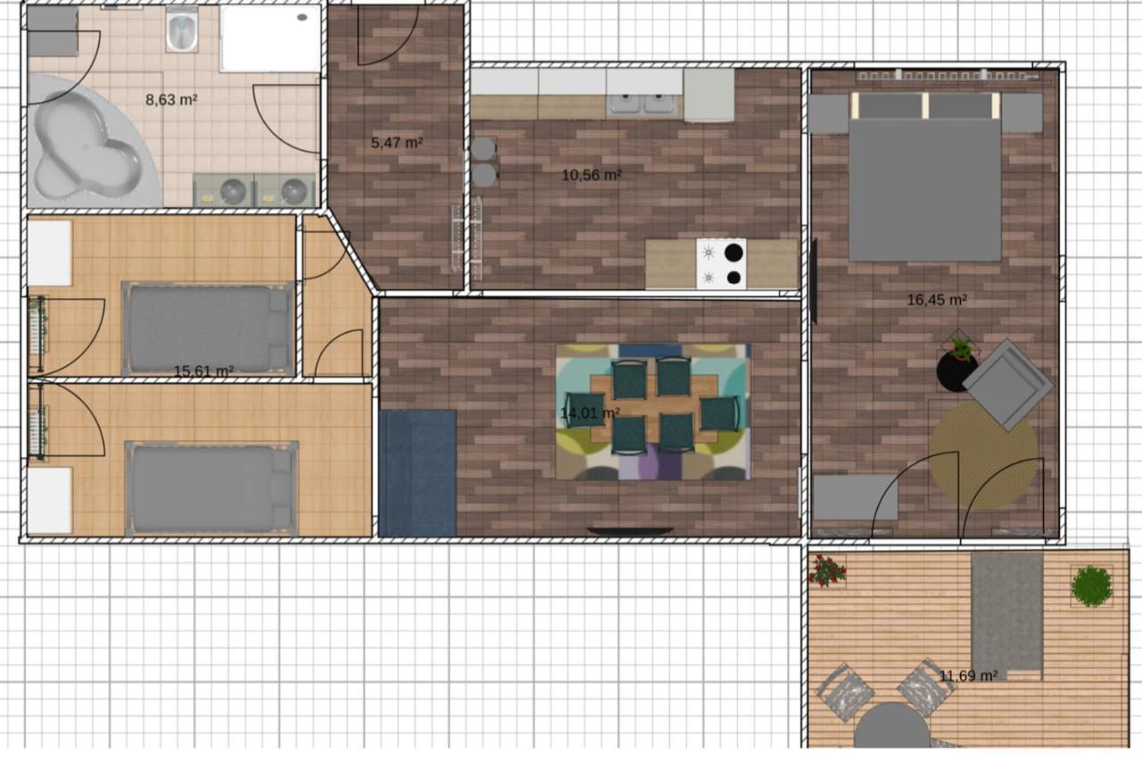 יינה Apartment Humboldt 3 Schlafzimmer,Wifi, Netflix Parken, Terrasse, Klimatisiert, Naehe Zentrum מראה חיצוני תמונה